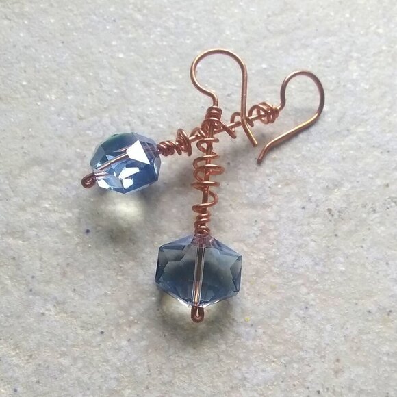 Sex on a Stick! Devastatingly Edgy and Undeniably YOU! Crystal + Copper Danglers - Picture 6 of 9